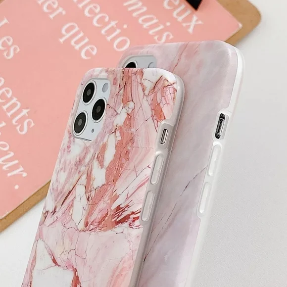 Pink Marble Case for iPhone 12 Case , iPhone 12 Pro Case, iPhone 12 Pro Max Case - Picture 3 of 6